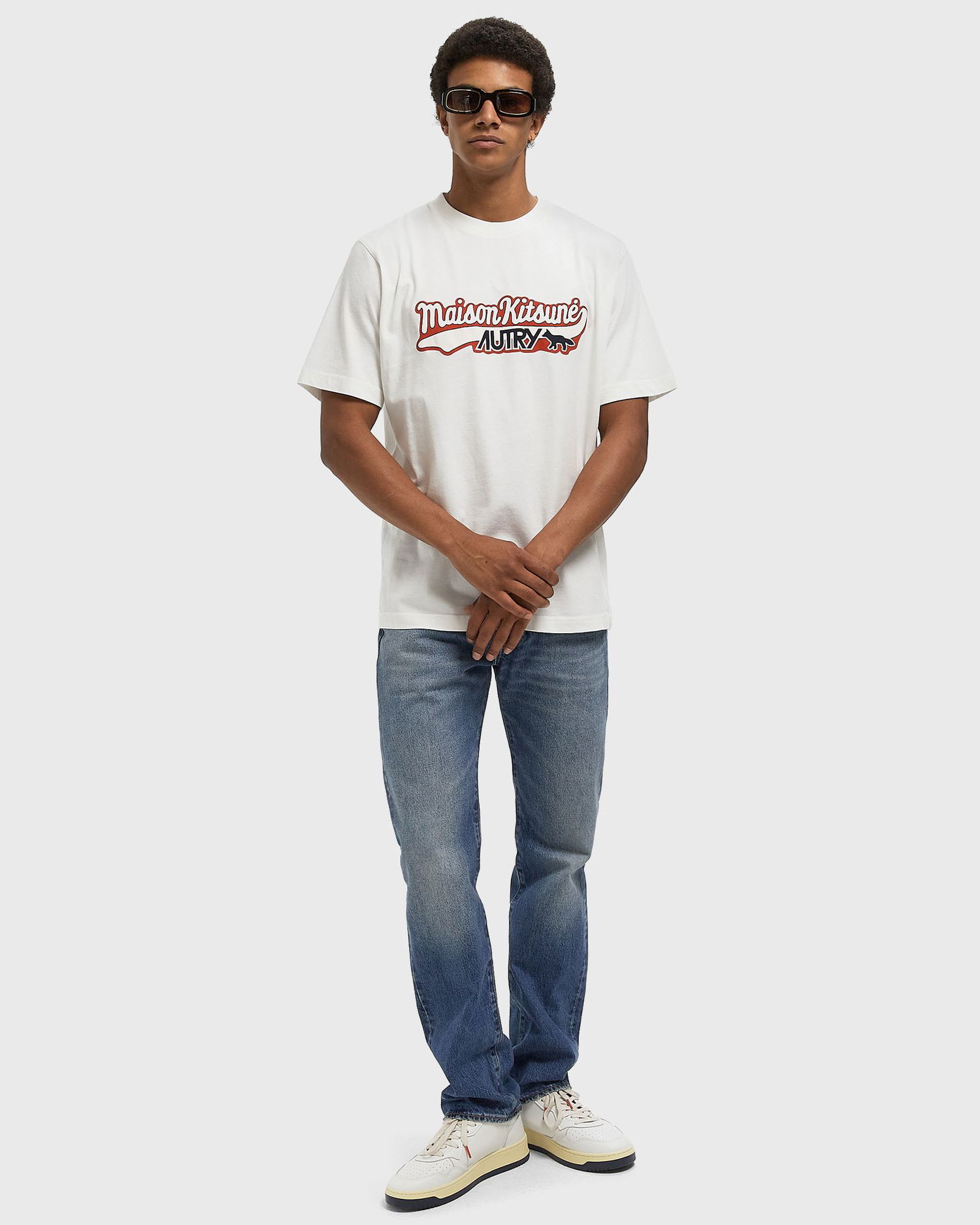 Тениска Autry Autry Action Shoes x Maison Kitsuné Graphic T-Shirt Бяло | TSPXMK2W, 1