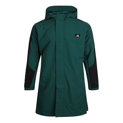 Ветровка adidas Originals Windproof Fleece-Lined Hooded Windbreaker Jacket Зелено | GM4451