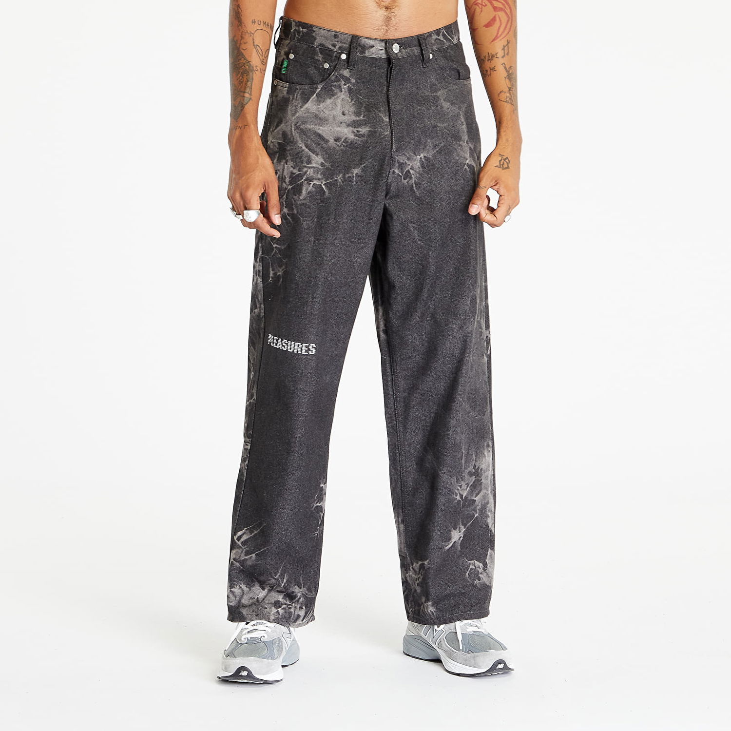 Панталони Pleasures Formula Baggy Denim Black Черно | P23F019 BLACK, 0