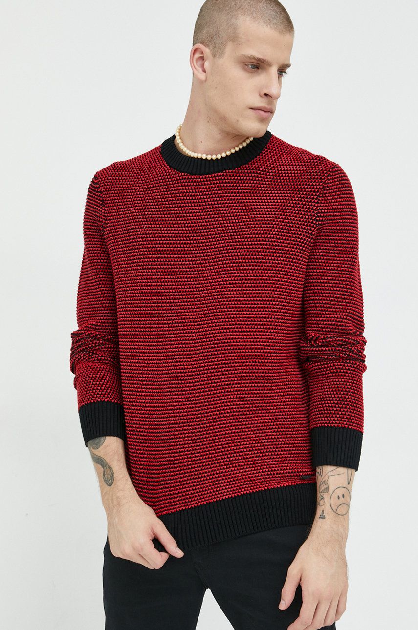 Пуловер BOSS Cotton Sweater Червено | 50475458, 0