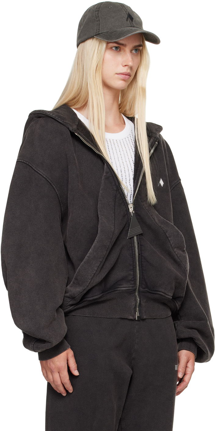 Суитчър The Attico The Attico Faded Zip-Up Hoodie Черно | 247WCF15 JF05, 1