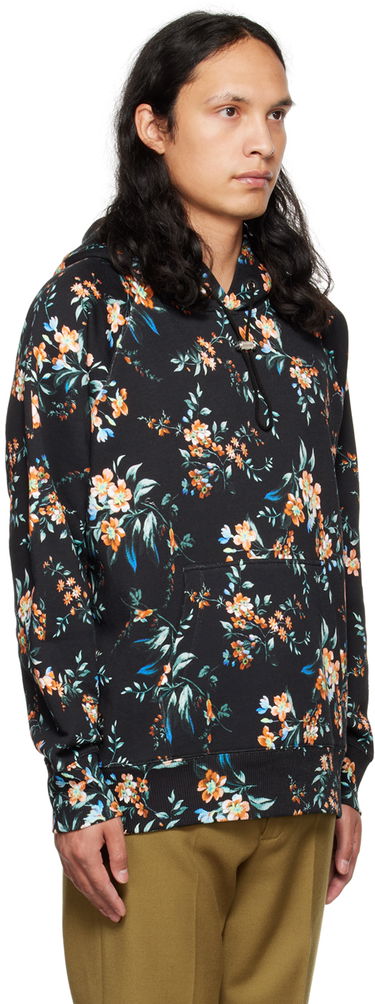 Суитчър Erdem Erdem Floral Print Christian Hoodie Черно | MF22_516MKFSW, 1