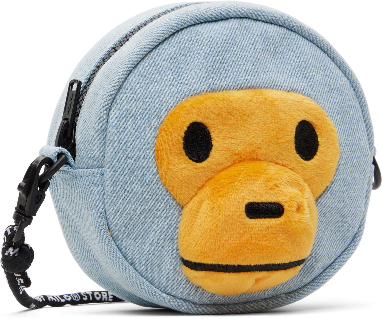 Портфейл BAPE Baby Milo Face Denim Crossbody Bag Синьо | 0MXBGW4367XXO, 1