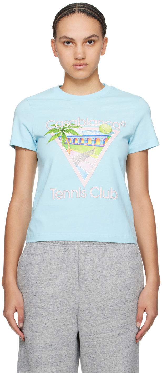 Тениска Casablanca Tennis Club Icon T-Shirt Синьо | WPS24-JTS-020-03, 0