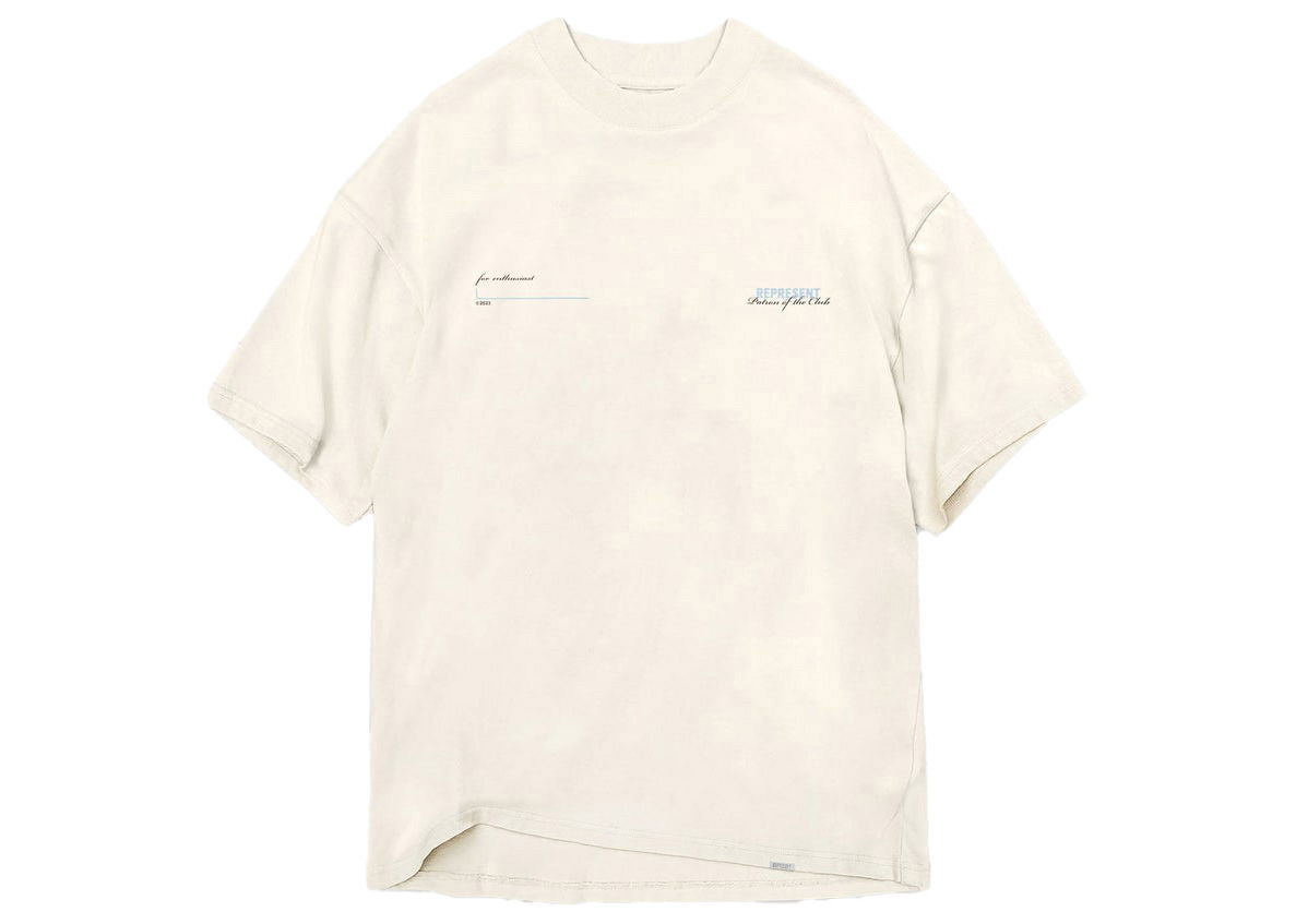 Тениска Represent Clo Represent Patron Of The Club T-Shirt Flat White Бежово | MLM488-477, 0