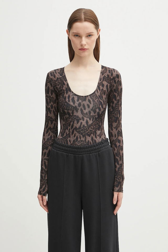 Fiorucci Banimalier Print Scoop Neck Bodysuit
