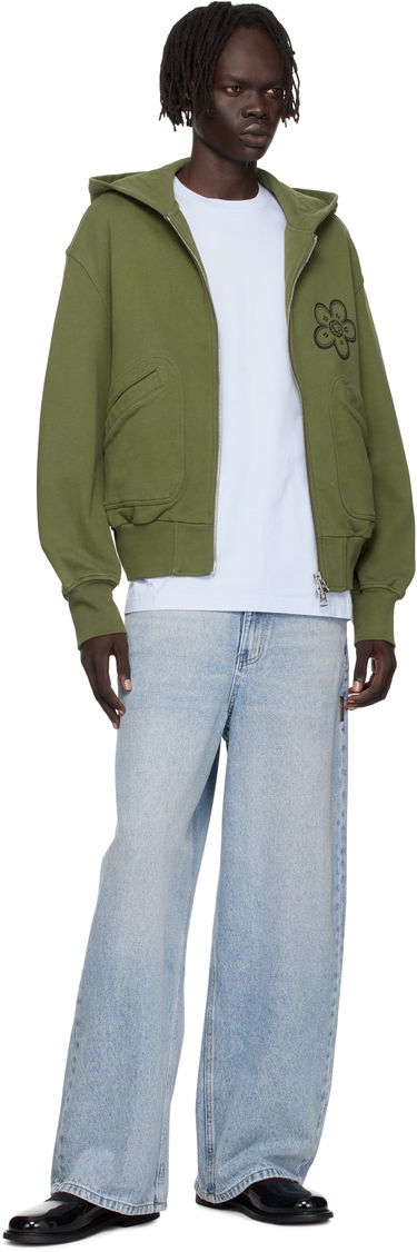 Суитчър KENZO Kenzo Paris Futura 2000 Edition Boxy Full-Zip Hoodie Зелено | FF65HO5514MT, 3