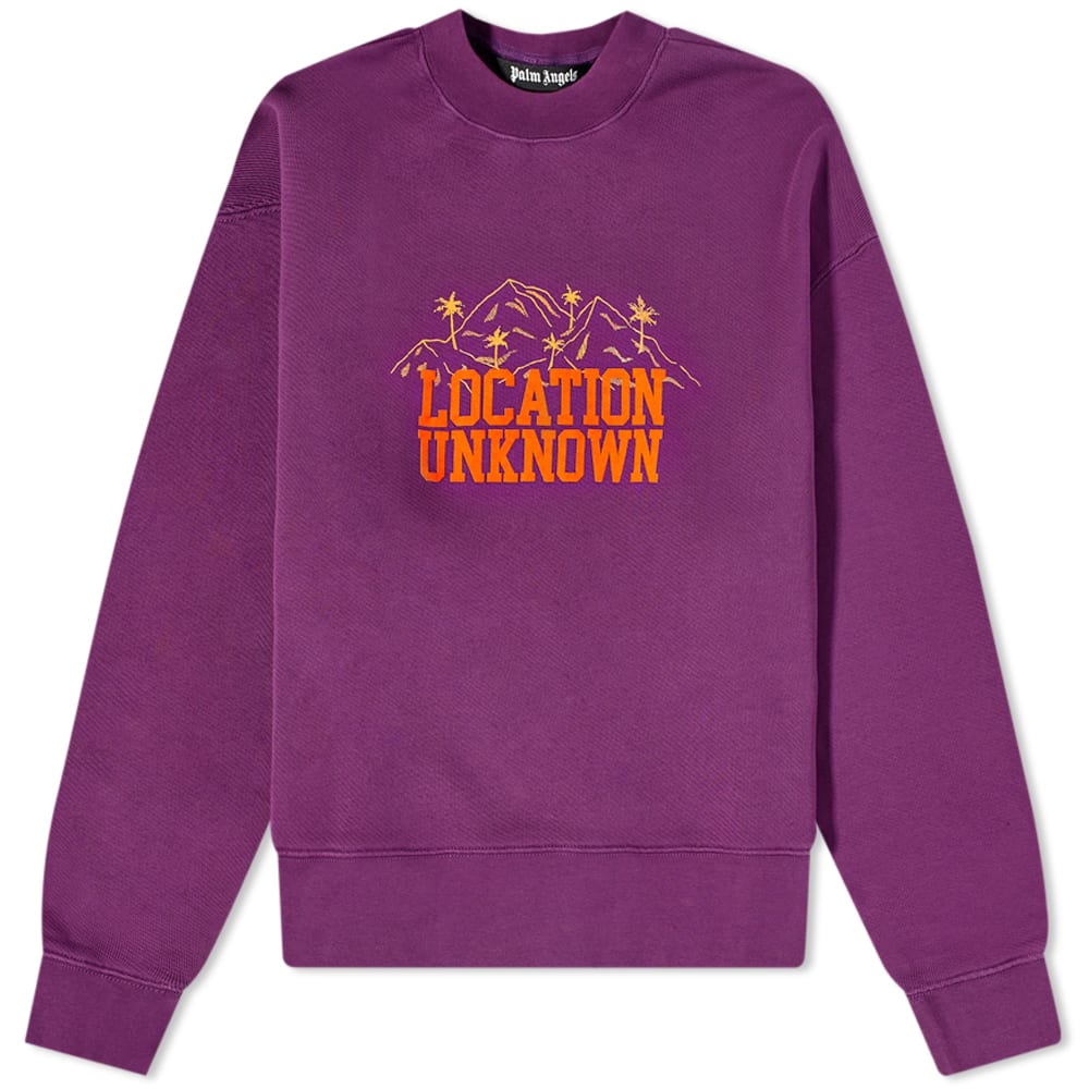 Суитчър Palm Angels Palm Angels Location Unknown Crew Sweat Лилаво | PMBA026F21FLE0033720, 0