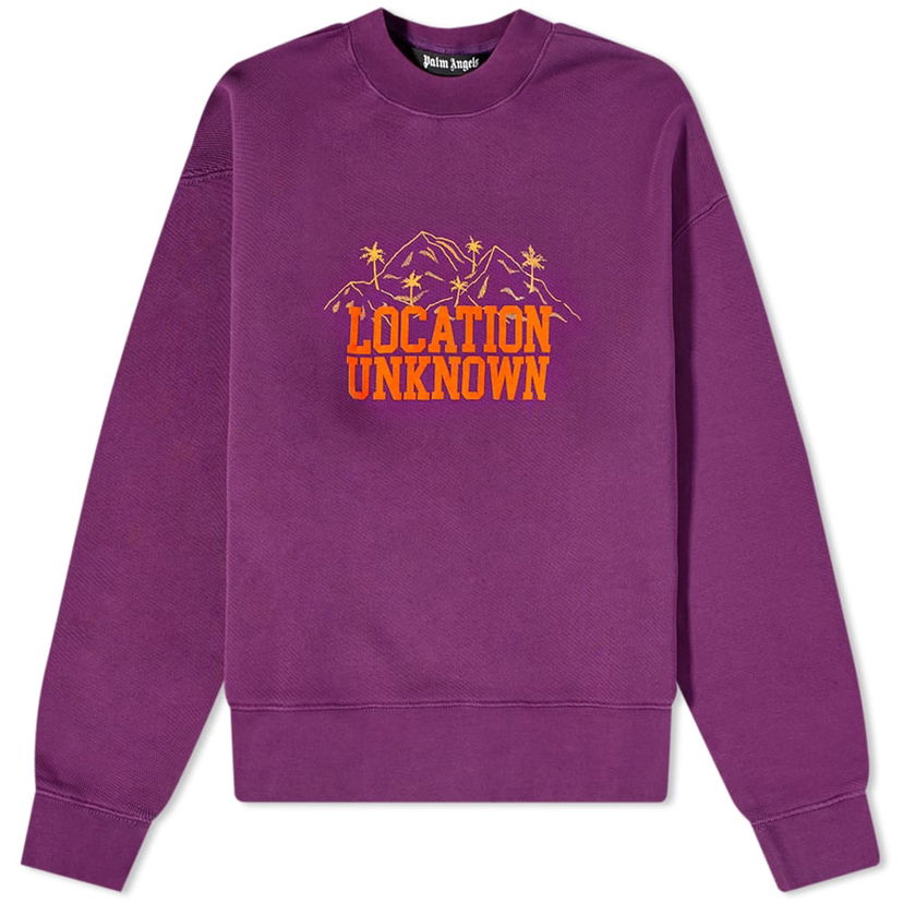 Суитчър Palm Angels Palm Angels Location Unknown Crew Sweat Лилаво | PMBA026F21FLE0033720