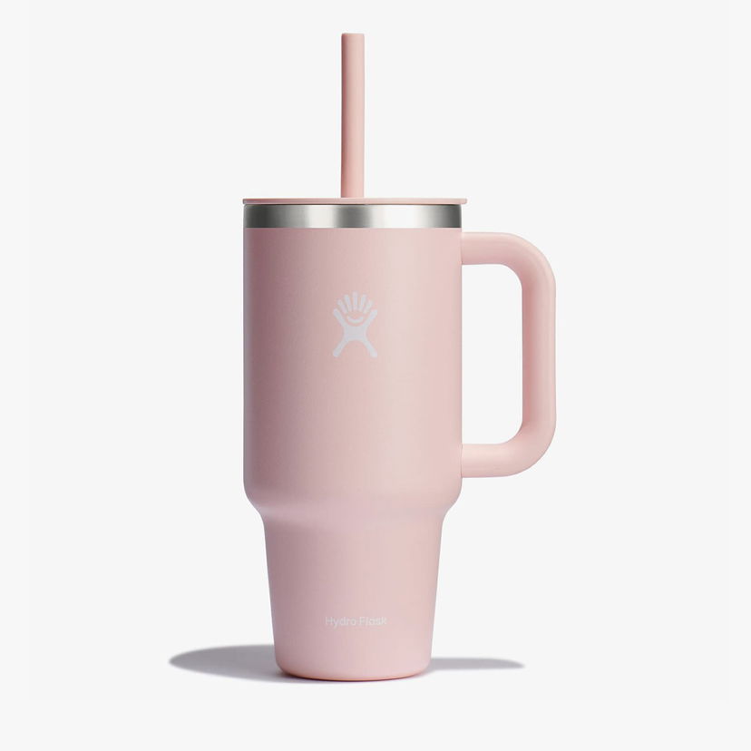 Бутилки за пиене Hydro Flask 946ml Travel Tumbler with Handle and Straw Trillium Universal Розово | TT32PSC678