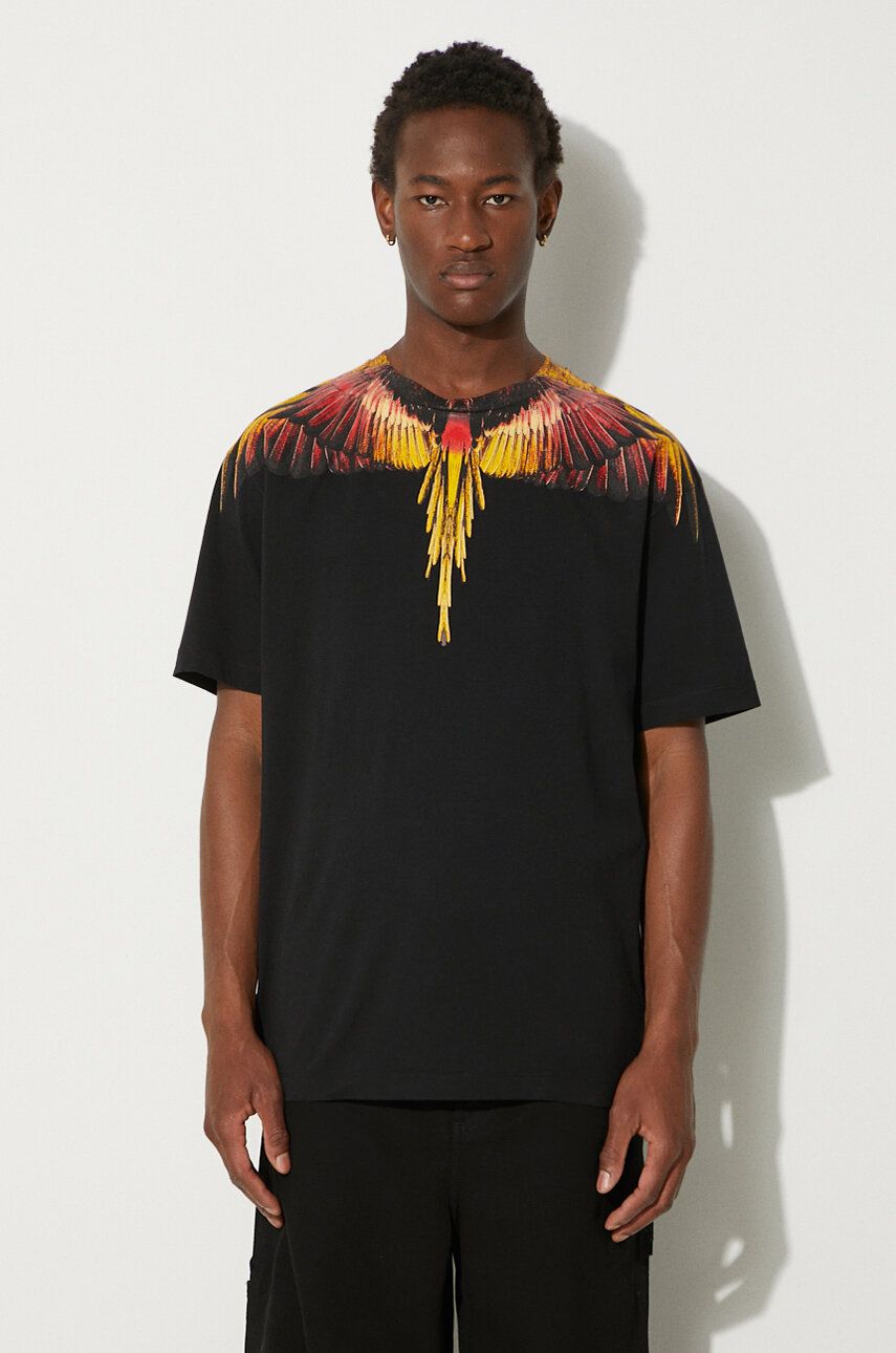 Тениска Marcelo Burlon T-Shirt Icon Wings Print Черно | CMAA056F24JER0011025, 0