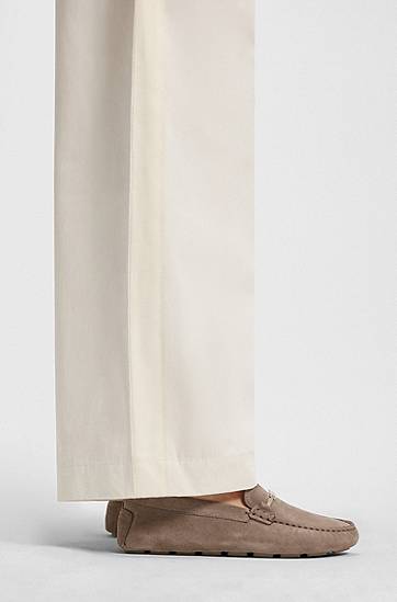 Облекло и аксесоари BOSS Suede Moccasins with Driver Outsole Бежово | 50548657, 1