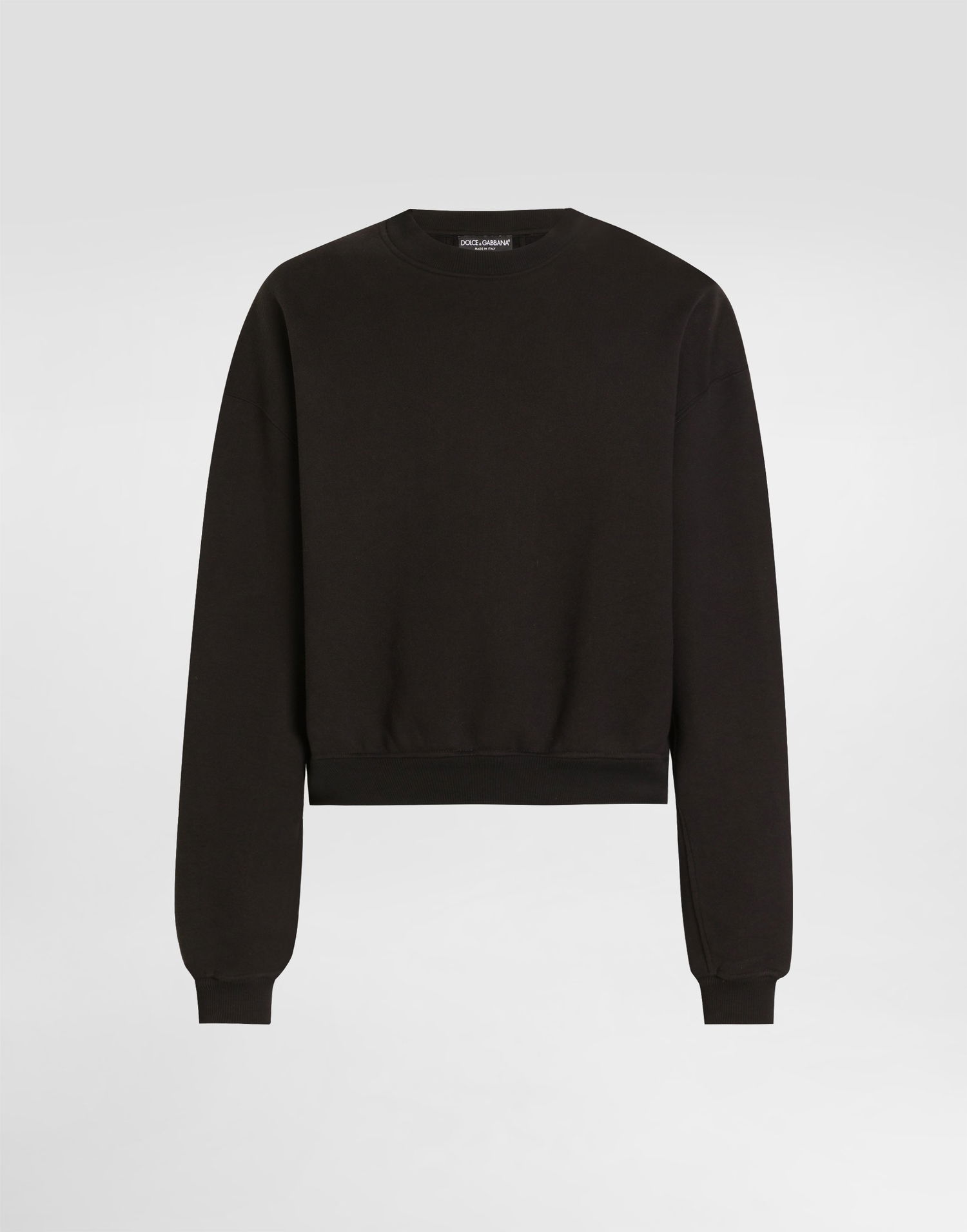Суитчър Dolce & Gabbana Dolce & Gabbana Long-Sleeved Cropped Sweatshirt Черно | G9BVHTG7PLAN0000, 0