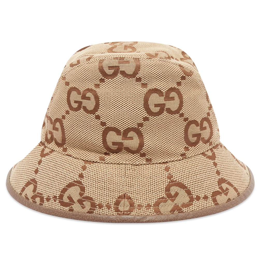 Шапка Gucci Jumbo GG Jaquard Bucket Hat Бежово | 681256-3HAGJ-2564, 0