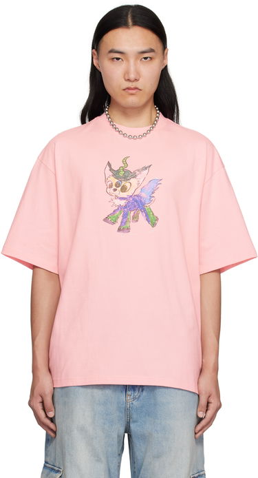 Тениска We11done We11done Jeff Monster Drawing T-Shirt Розово | WD-TT0-25-744-U-PK, 0