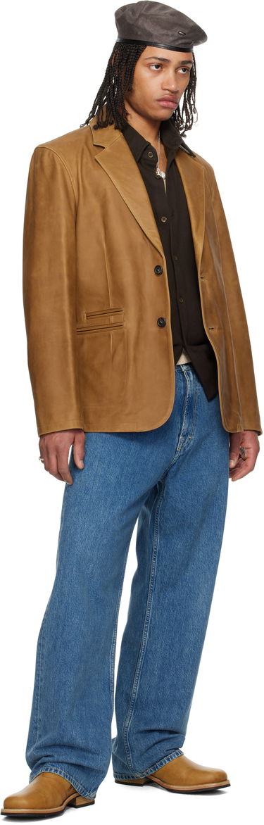 Яке OUR LEGACY Our Legacy Opening Leather Blazer Кафяво | M2259OBL, 3