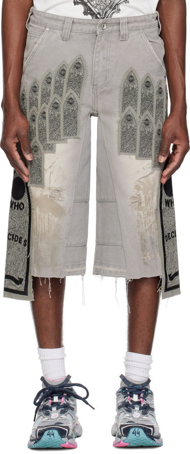 Къси панталони Who Decides War Who Decides War Patch Arched Carpenter Shorts Сиво | 1120910021SS25, 0