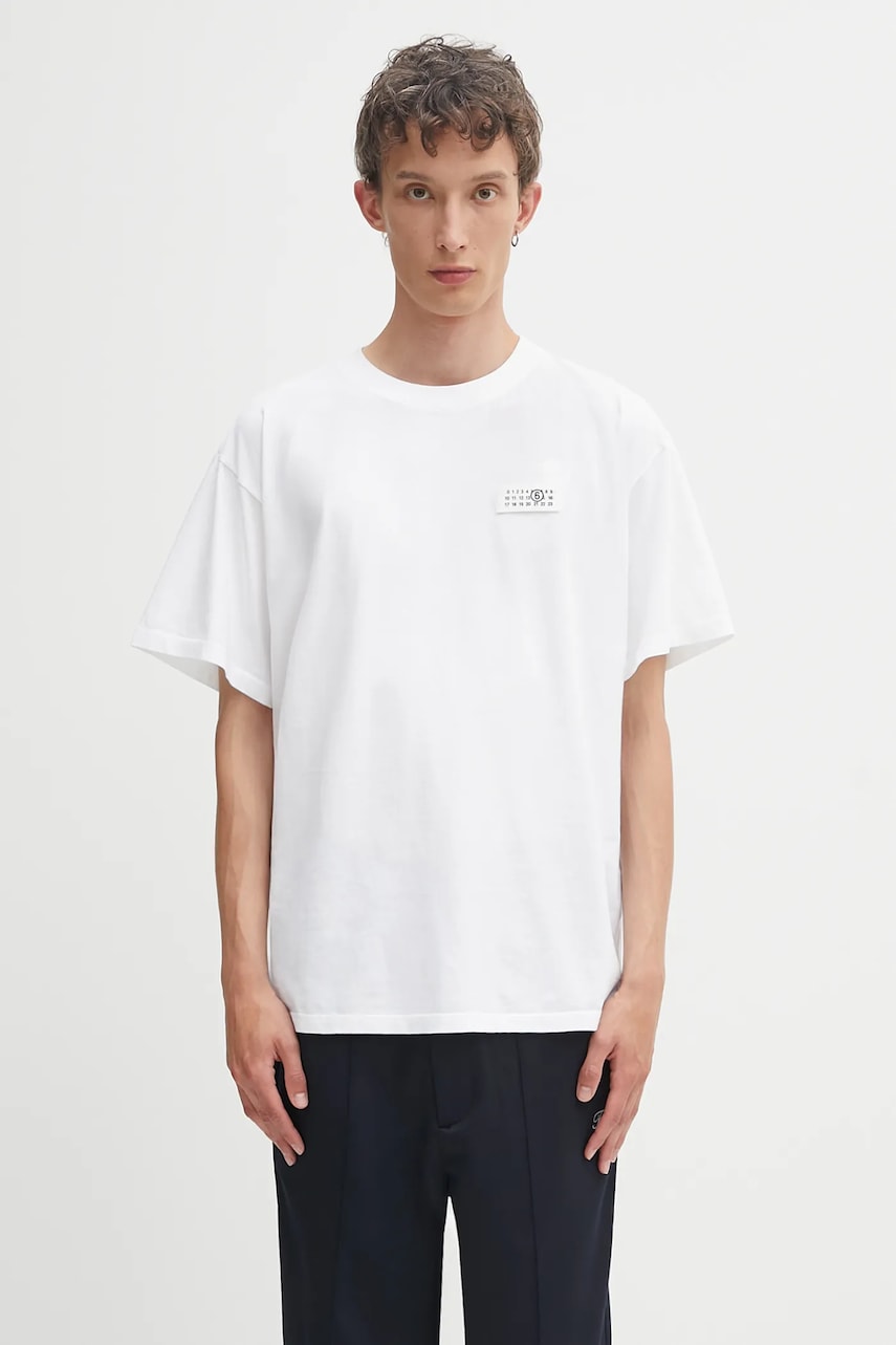 Тениска Maison Margiela MM6 Maison Margiela T-Shirt with Applique Бяло | SH2GC0030.M20048.100, 0