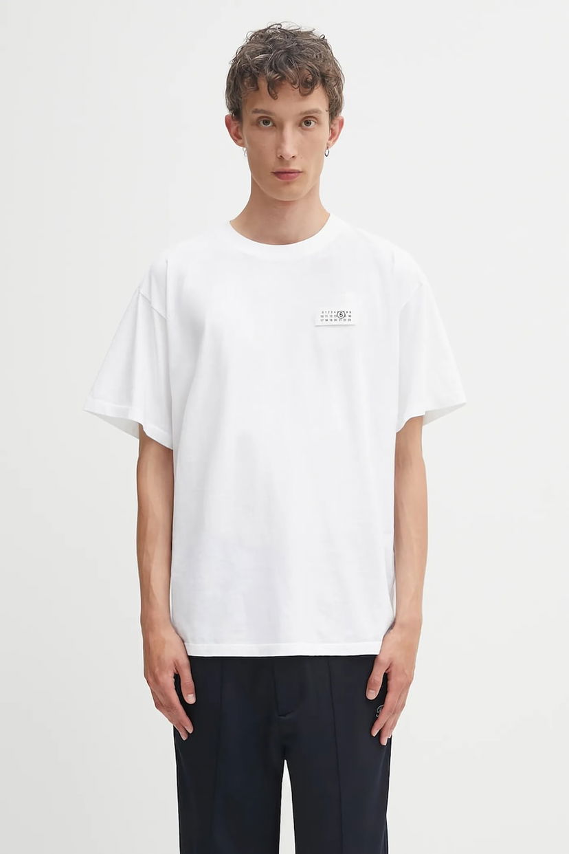 Тениска Maison Margiela MM6 Maison Margiela T-Shirt with Applique Бяло | SH2GC0030.M20048.100