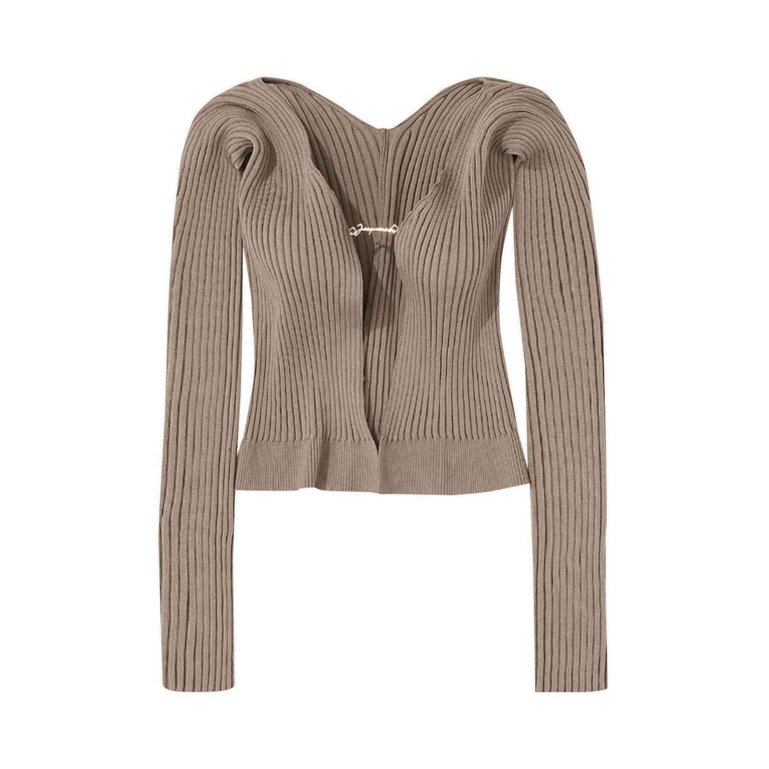 Пуловер Jacquemus La Maille Pralu Longue Cardigan Кафяво | 223KN500 2190 180, 0