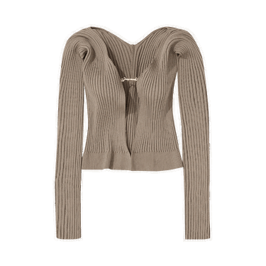 Пуловер Jacquemus La Maille Pralu Longue Cardigan Кафяво | 223KN500 2190 180, 0