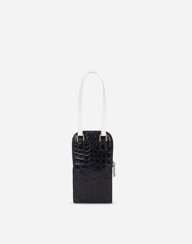 Портфейл Dolce & Gabbana Dolce & Gabbana Alligator Skin Cell Phone Case With Heat-stamped Logo Тъмно синьо | BP2575A2V7489623, 2