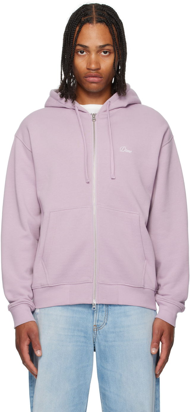 Cursive Small Logo Zip Hoodie