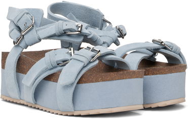 Pокля R13 R13 Suede Platform Sandals Синьо | R13WS075-S211A, 3