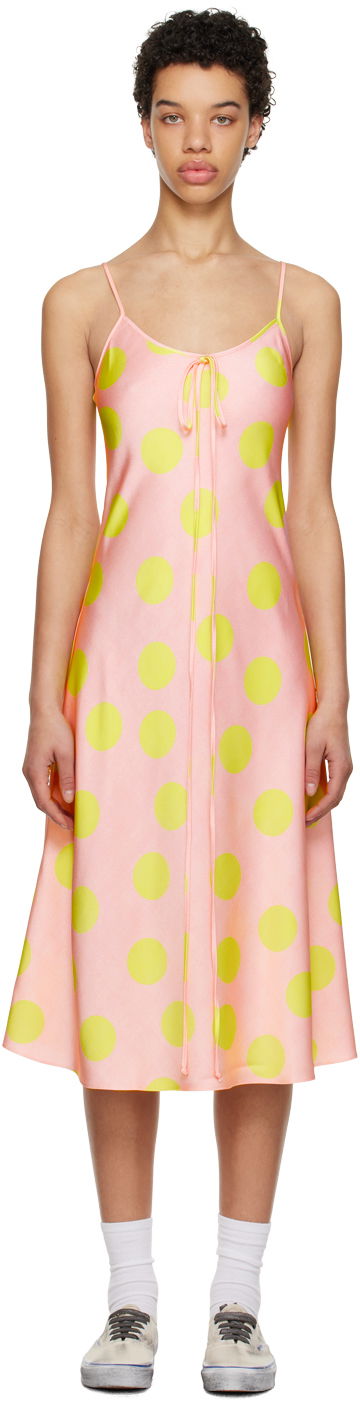 Pокля ERL Polka Dot Midi Slip Dress Розово | ERL06O105, 0