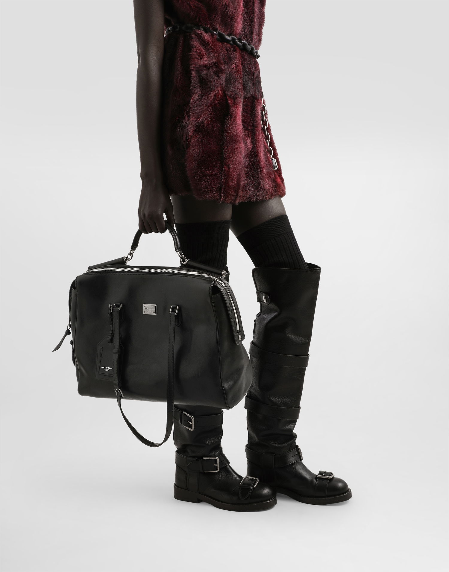 Чанта през рамо Dolce & Gabbana Dolce & Gabbana Vittoria Leather Shoulder and Crossbody Bag Черно | BB7845AW11880999, 1