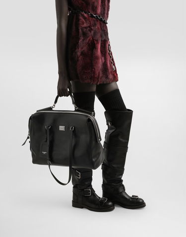 Чанта през рамо Dolce & Gabbana Dolce & Gabbana Vittoria Leather Shoulder and Crossbody Bag Черно | BB7845AW11880999, 1
