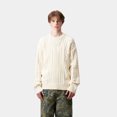 Пуловер Carhartt WIP Carhartt WIP Shawn Cable Knit Sweater Бяло | I035418_7, 0