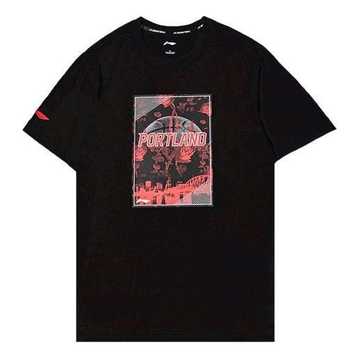 Тениска Li-Ning Basketball Series Portland Graphic T-Shirt Черно | AHSQ219-1