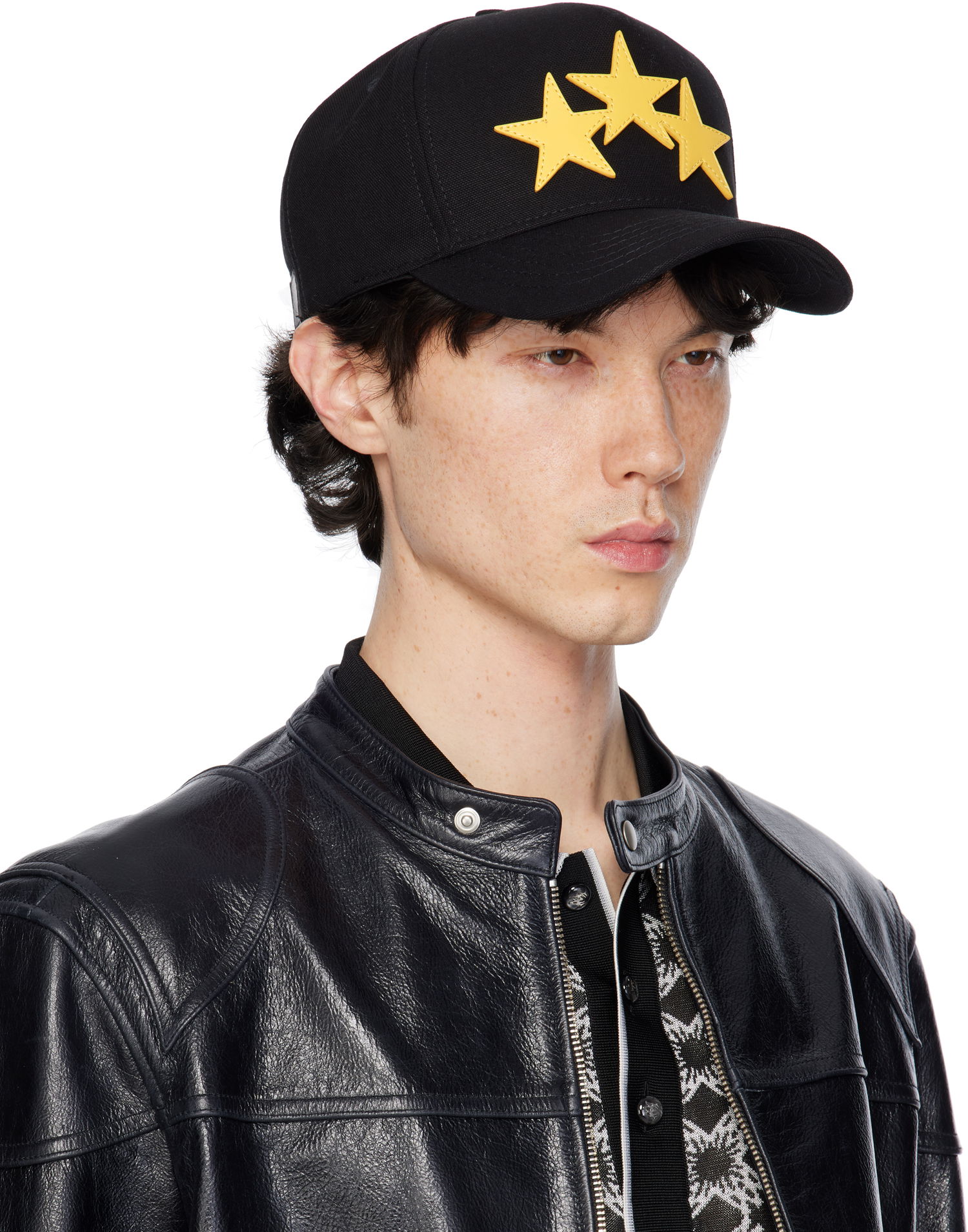 Шапка с козирка AMIRI Amiri 3 Star Canvas Cap Черно | AMHACP1051, 1