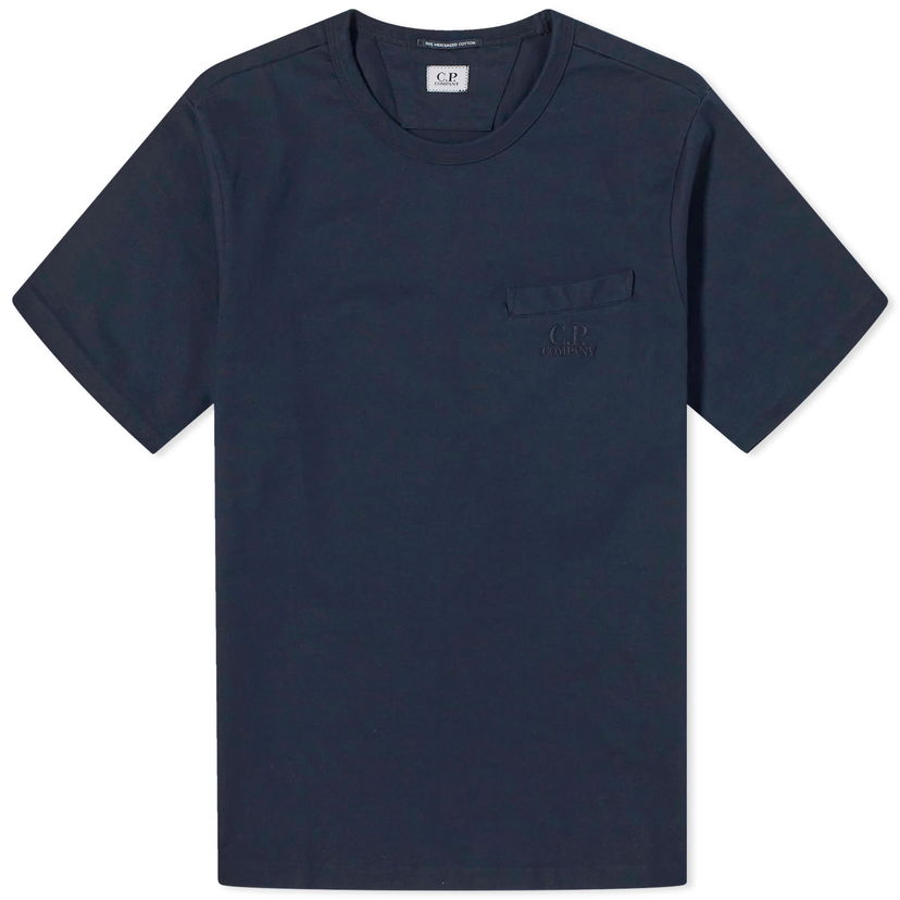 Тениска C.P. Company 30/2 Mercerized Jersey Twisted Pocket T-Shirt Тъмно синьо | CMTS123A-006203W-888