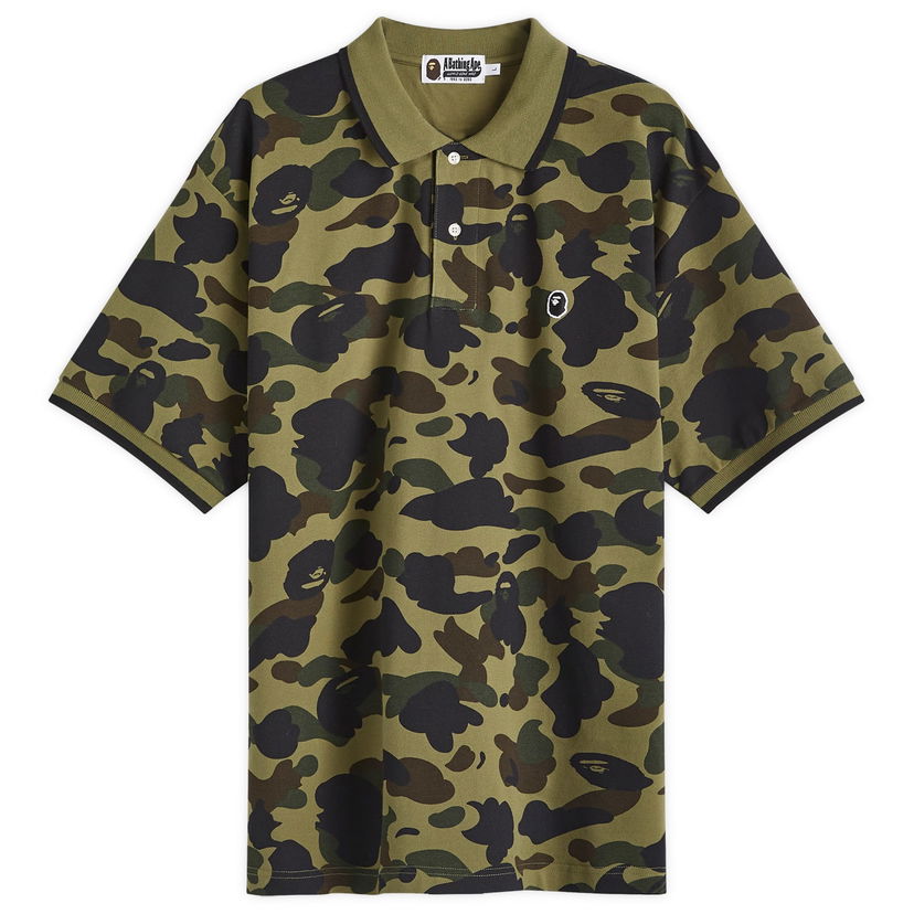 Поло тениска BAPE A Bathing Ape 1st Camo One Point Polo Shirt Зелено | 001POK301001M-GRN