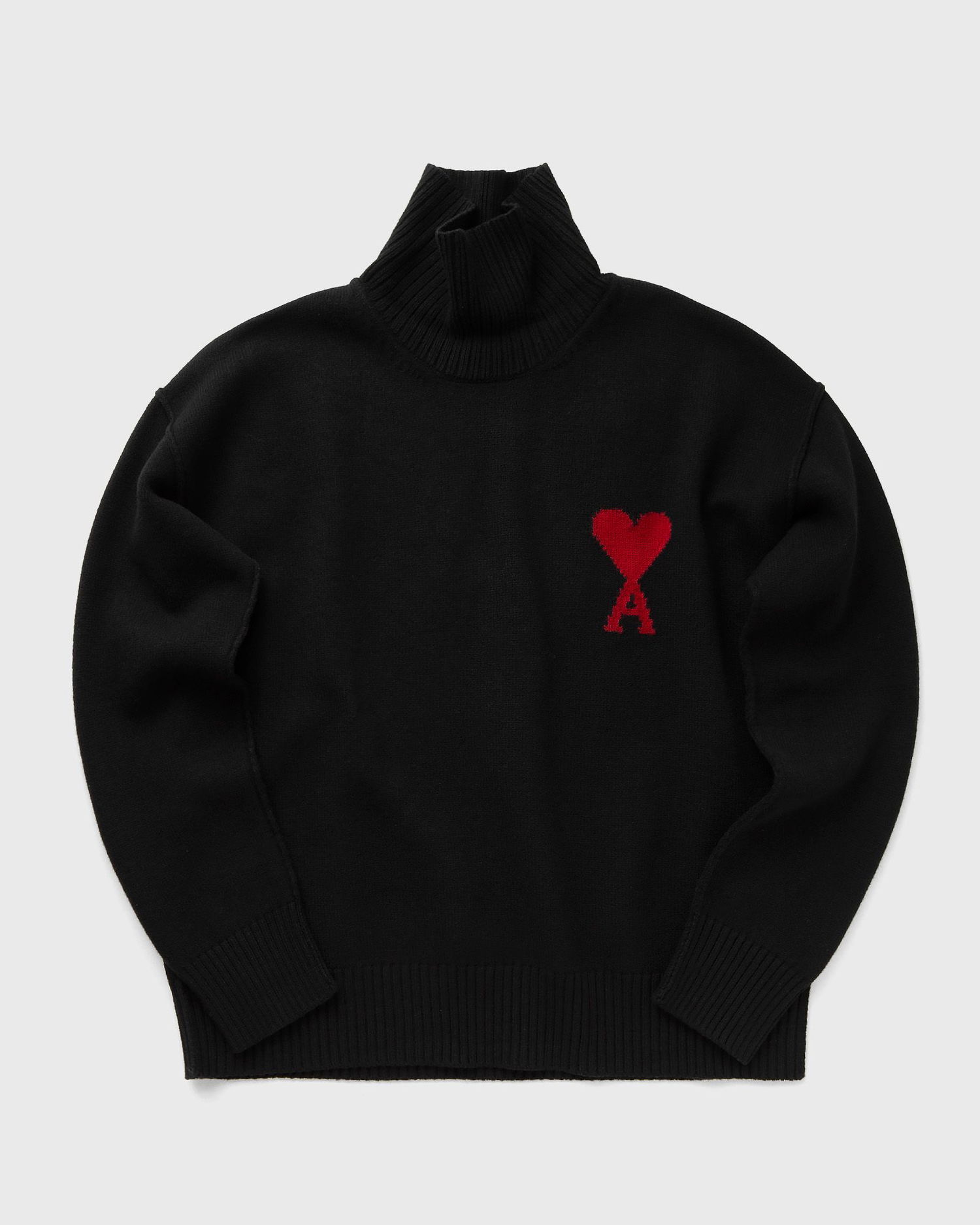 Пуловер AMI AMI de Coeur Funnel Neck Sweater Черно | UKS839.018-009, 1