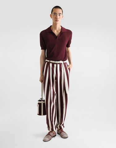 Панталони Dolce & Gabbana Dolce & Gabbana Striped Cotton Jacquard Cropped Pants Многоцветен | GP10DTFS6OHHA9WR, 1