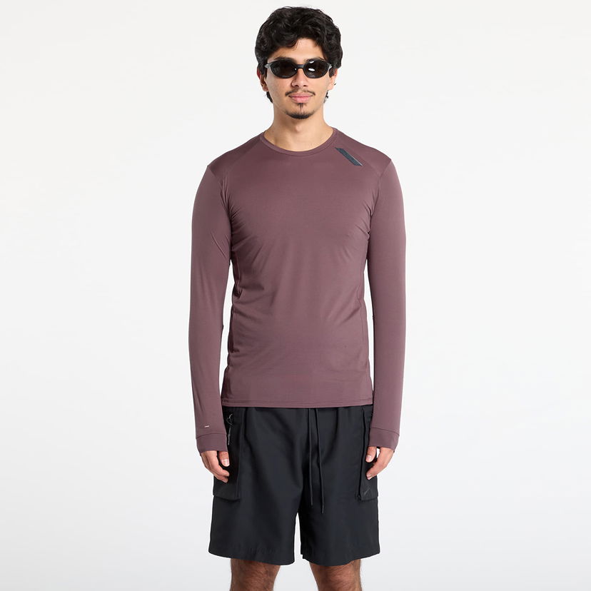 Тениска Soar Running Long Sleeve Tech Top Бургунди | AW25-SLS4M-DKGRE