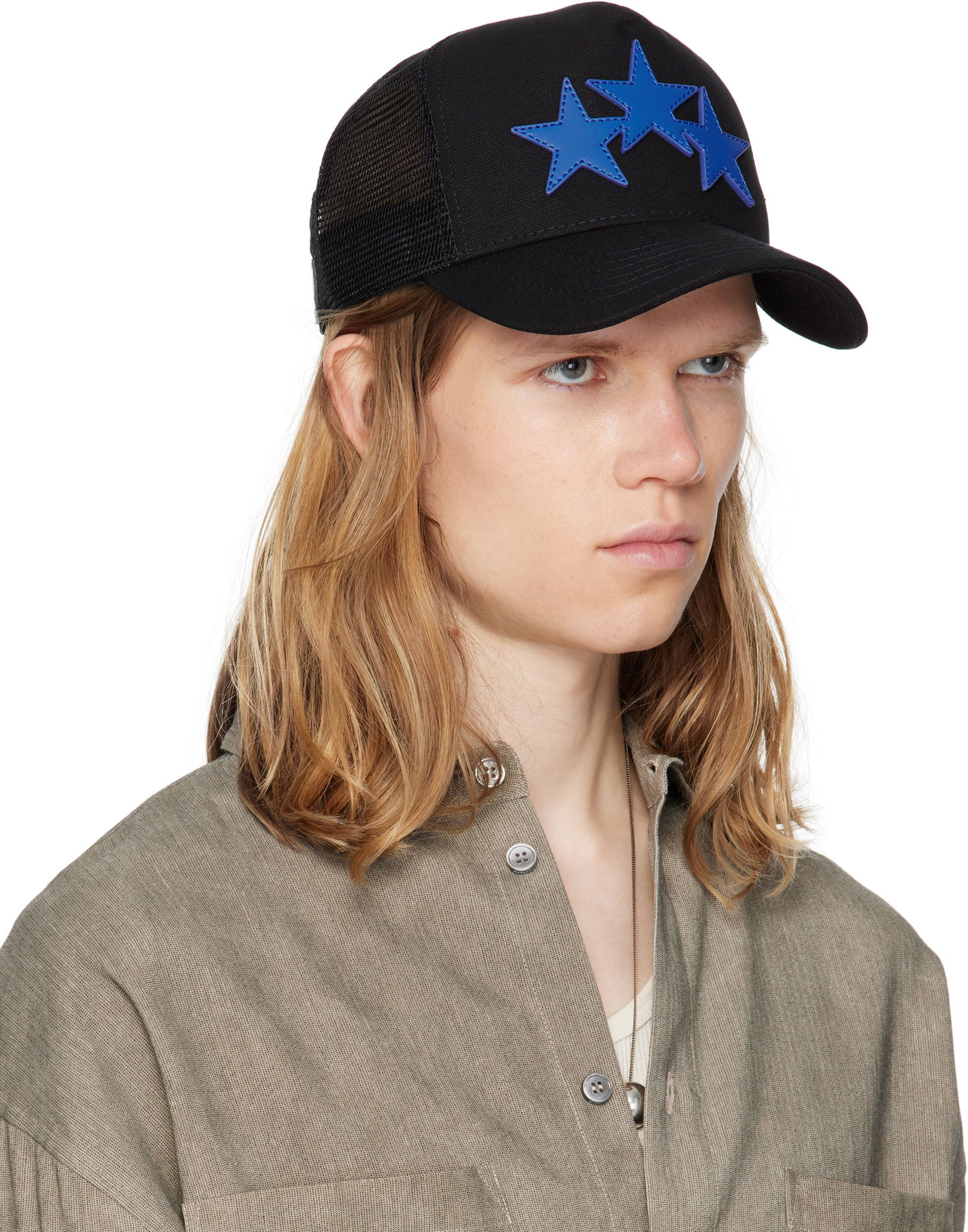 Шапка с козирка AMIRI 3 Star Trucker Cap Сиво | XMAH002, 1