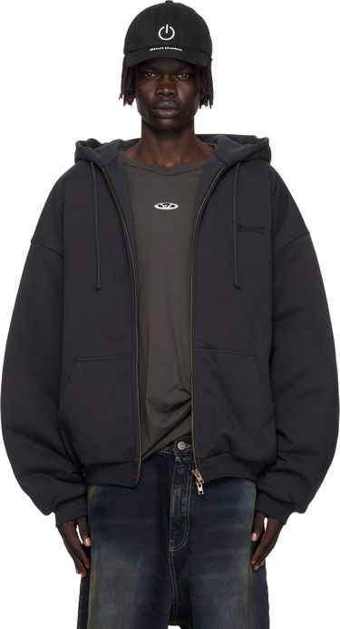 Суитчър VETEMENTS VETEMENTS Puffed Oversized Zip-Up Hoodie Черно | UH76ZU860B, 0
