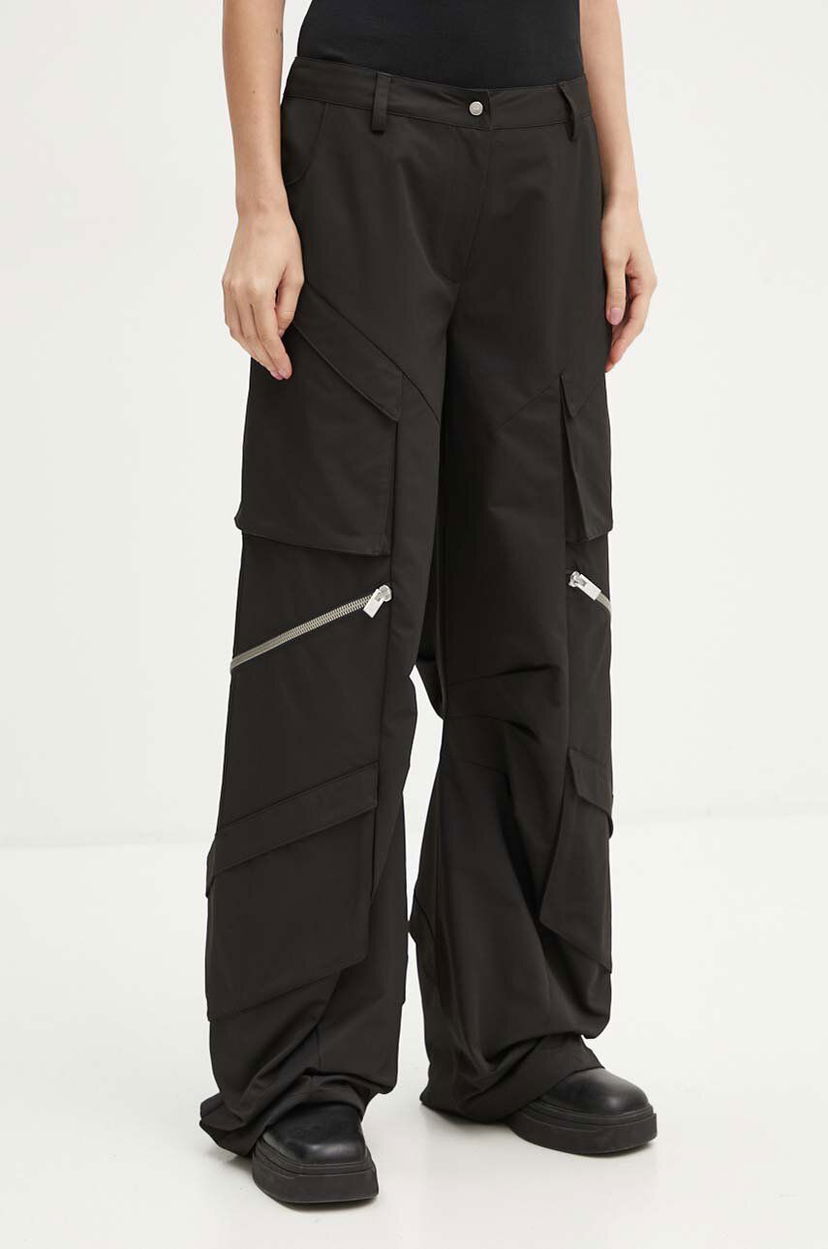 Карго панталони HELIOT EMIL High Waist Wide Leg Cargo Pants Черно | HE.W.10.149.BLK01