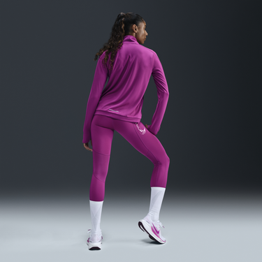 Клинове Nike 7/8 Running Leggings Fast Mid-Rise Лилаво | FV6682-518, 4