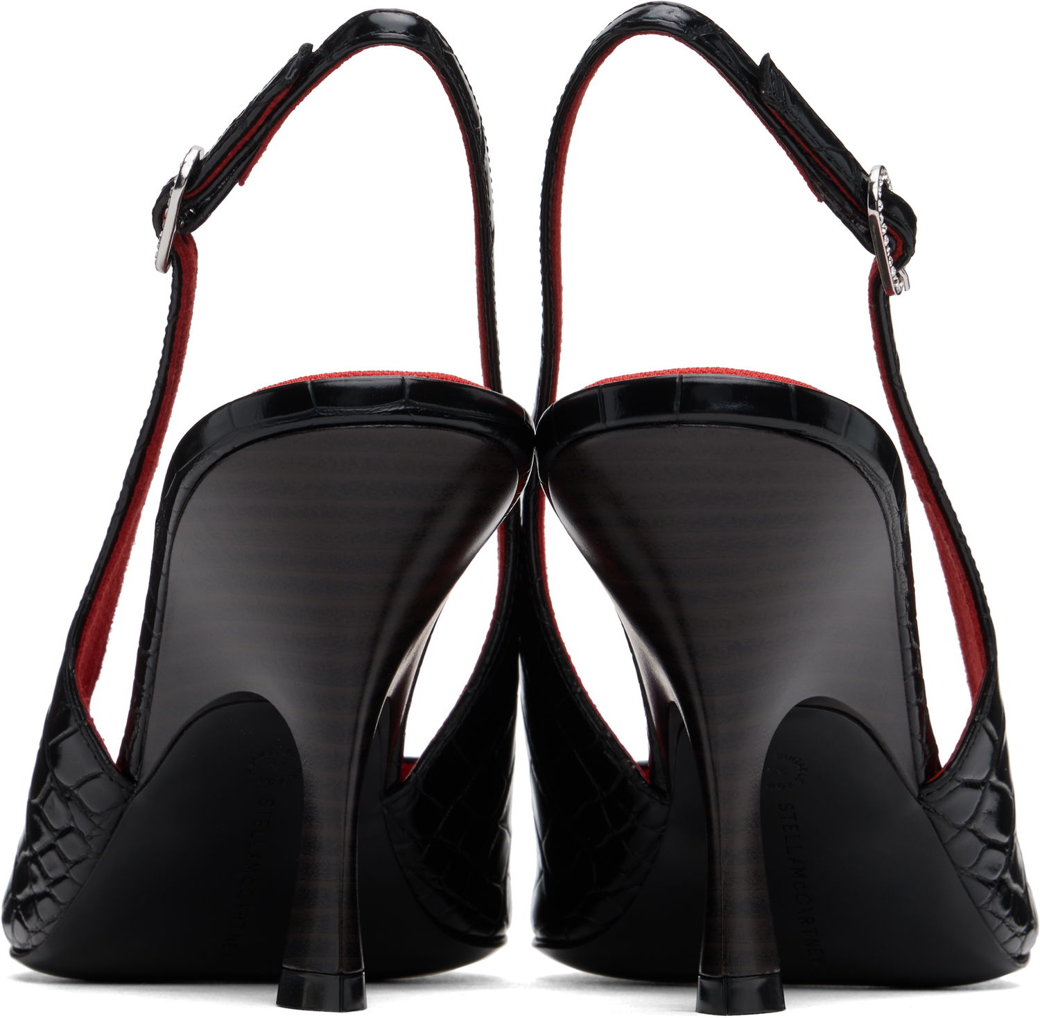 Кецове и обувки Stella McCartney Elsa Pointed Toe Slingback Heels Черно | 810524AP0AU0, 1