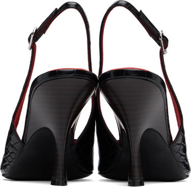 Кецове и обувки Stella McCartney Elsa Pointed Toe Slingback Heels Черно | 810524AP0AU0, 1