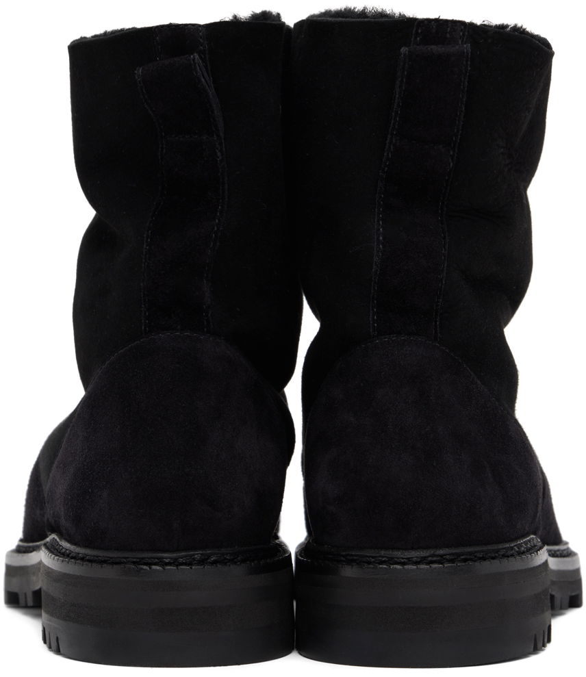 Облекло Manolo Blahnik Manolo Blahnik Tomosa Suede Shearling Boots Черно | 324-2781, 1