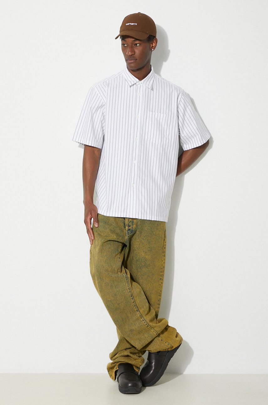 Риза NORSE PROJECTS Relaxed Organic Shirt With Classic Collar Зелено | N40.0623.8022, 1