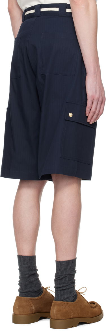 Къси панталони Drôle de Monsieur Drole De Monsieur 'Le Short Workwear Chevron' Shorts Тъмно синьо | G-BS155-CO106-NY, 2