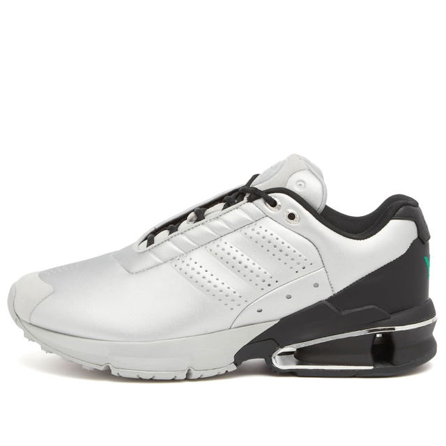 END. x A3 Control Sneaker in Black/Metallic Silver/Court Green