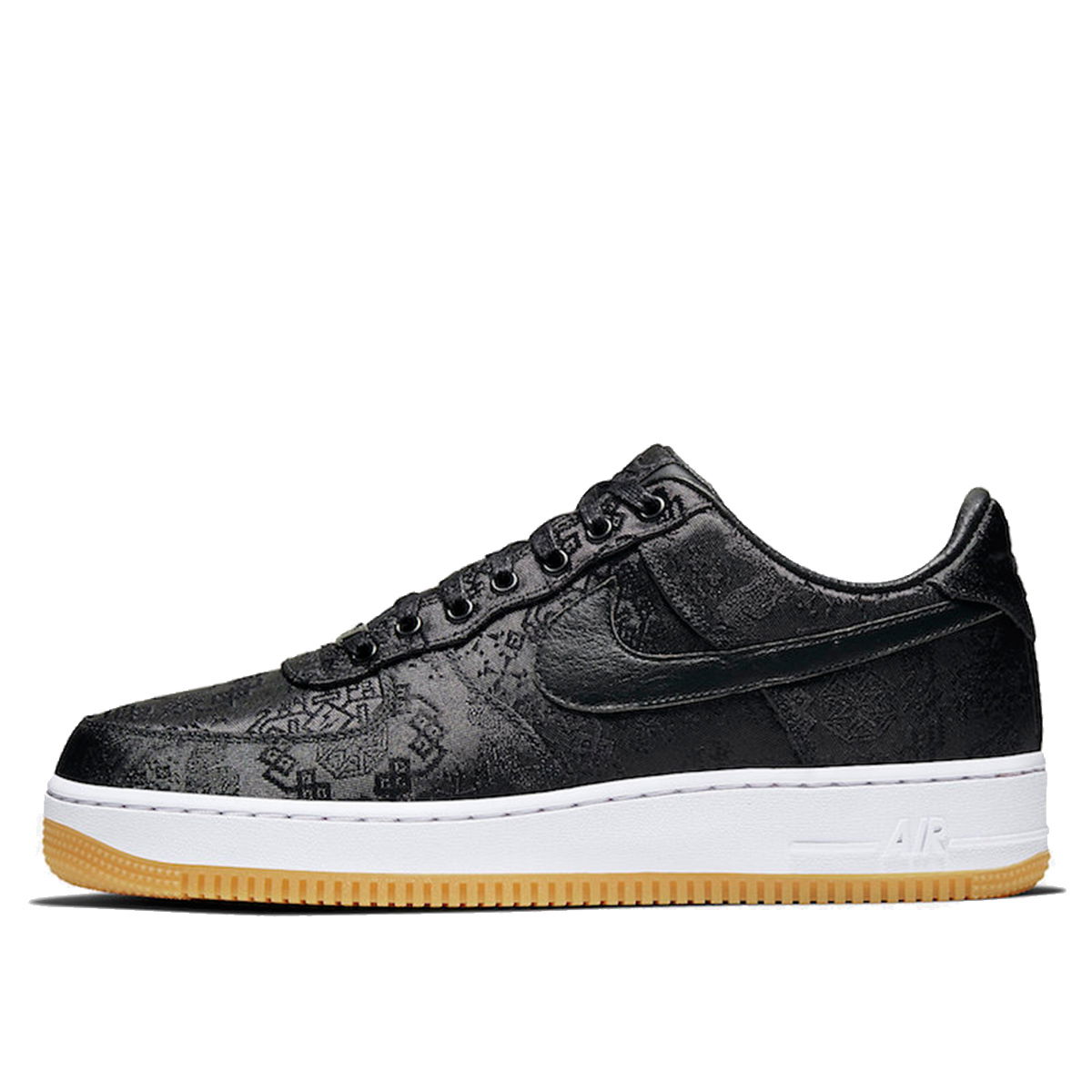 Кецове и обувки Nike Fragment Design x CLOT x Air Force 1 "Black Silk" Черно | CZ3986-001, 1